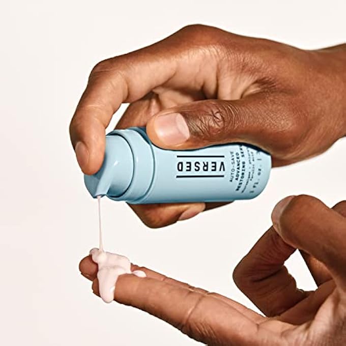 Versed AUTO-SAVE ADVANCED RESTORING FACE SERUM - NATURAL MICROALGAE HELPS FIRM AND LIFT TIRED SKIN - POWERFUL ANTIOXIDANTS RESTORE AND PROTECT FROM FREE RADICAL DAMAGE - VEGAN (1 FL OZ) - Image 3